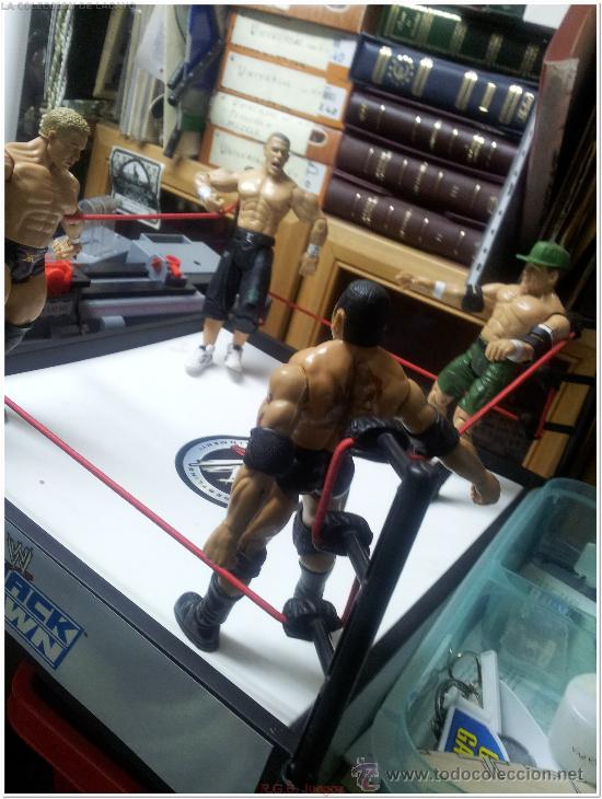 Figuras y mu&ntilde;ecos Pressing Catch: RING SMACKDOWN CON 4 LUCHADORES WWF - Foto 3