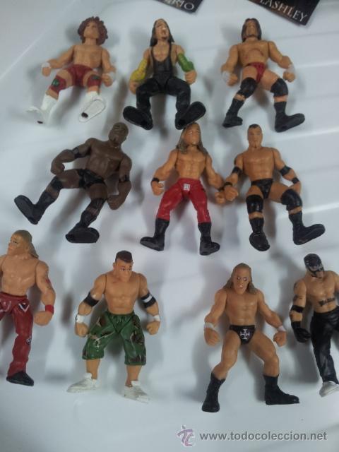 Figuras y mu&ntilde;ecos Pressing Catch: LOTE 10 MINI SMACKDOWN LUCHADORES WWF - Foto 1