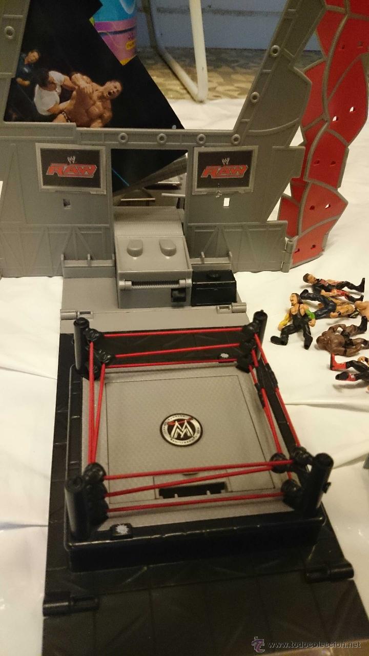 Figuras y mu&ntilde;ecos Pressing Catch: world wrestling mini 17 figuras + ring + escenario ring - Foto 3