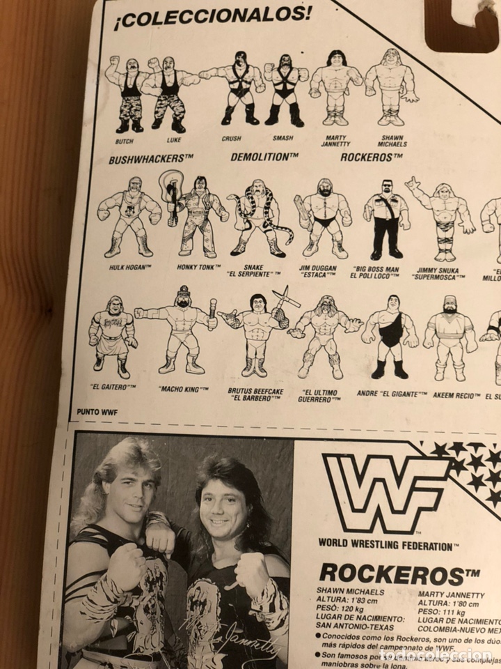 Figuras y Muñecos Pressing Catch: Figuras oficial wwf world wrestling federation rockeros 1991 shawn michaels y marty jannetty - Foto 4 - 135733581