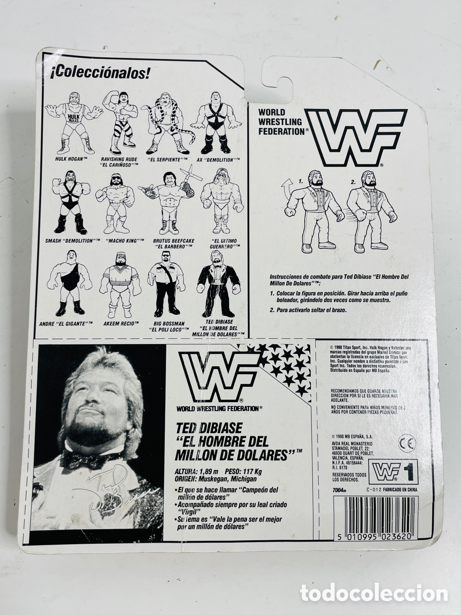 Figuras y mu&ntilde;ecos Pressing Catch: Ted Dibiase WWF Hasbro 1990 - Foto 6