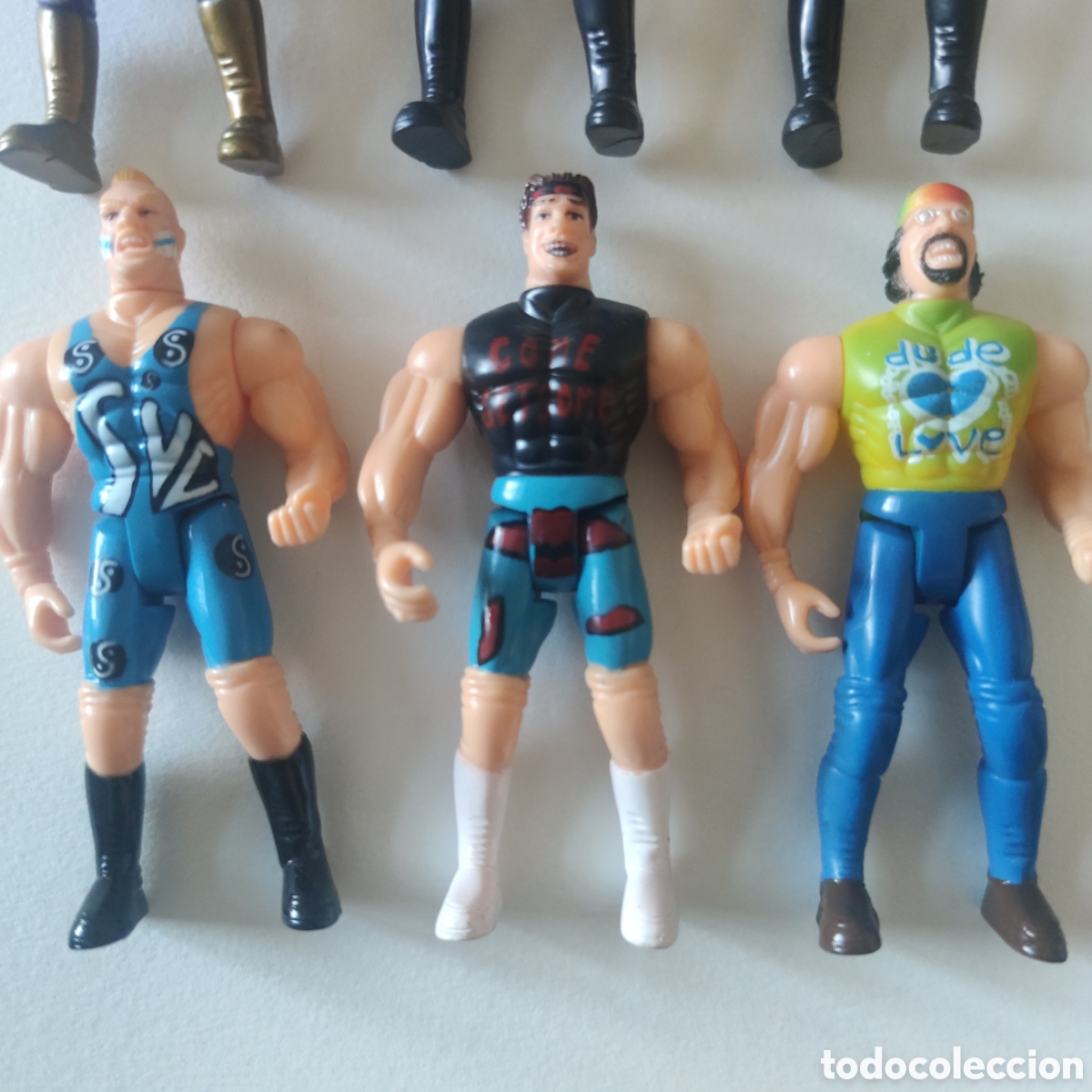 Figuras y mu&ntilde;ecos Pressing Catch: Lote luchadores WWF bootleg - Foto 3