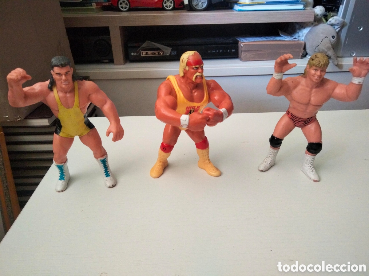 Figuras y mu&ntilde;ecos Pressing Catch: Lote 3 figuras WWF WWE - Foto 1