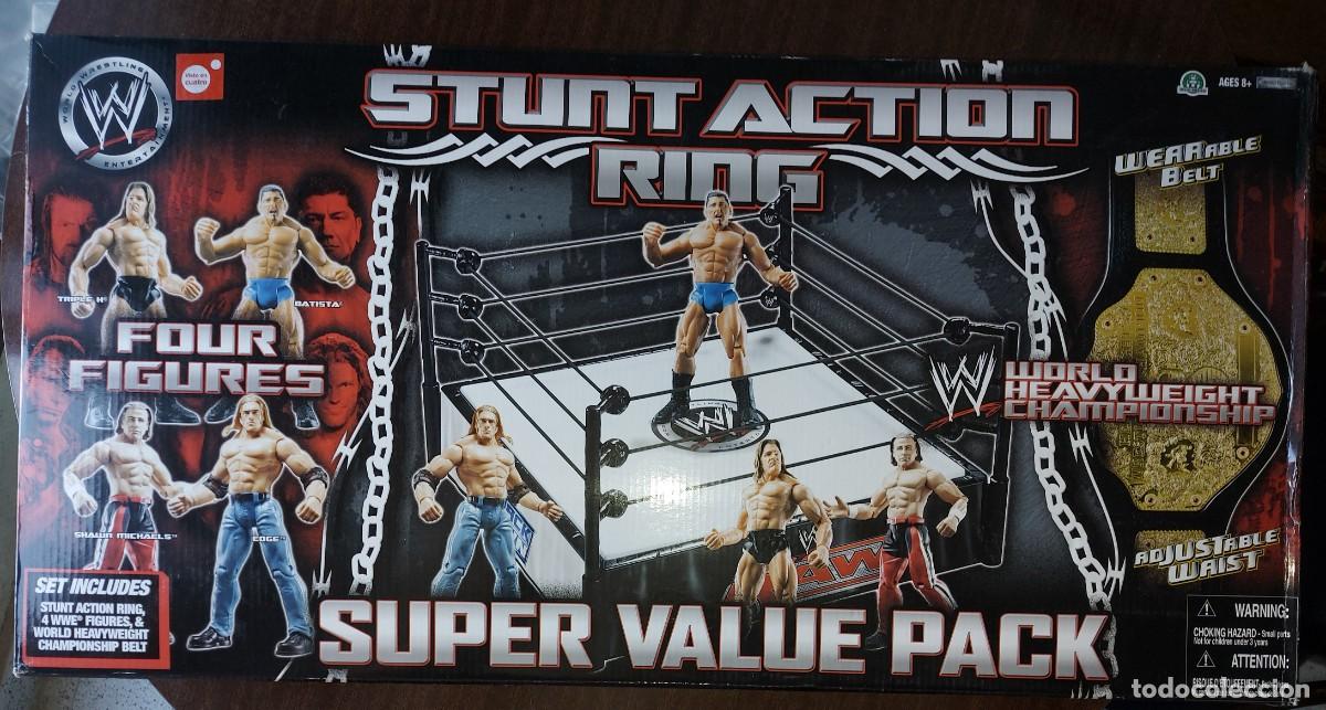 Figuras y mu&ntilde;ecos Pressing Catch: WWF - LUCHADORES, RING Y CINTURON - Foto 1