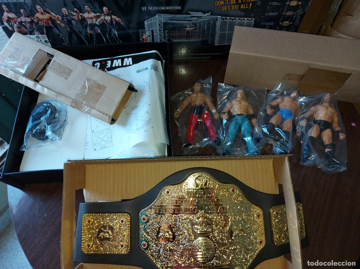 Figuras y mu&ntilde;ecos Pressing Catch: WWF - LUCHADORES, RING Y CINTURON - Foto 2