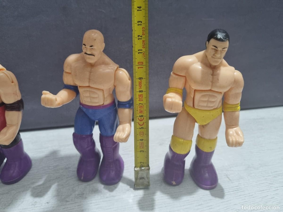 Figuras y mu&ntilde;ecos Pressing Catch: Lote de 4 luchadores tipo pressing catch - Foto 3