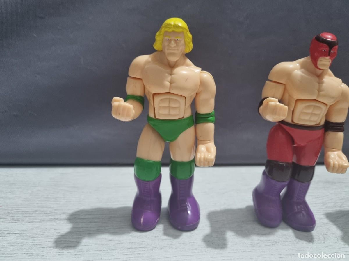 Figuras y mu&ntilde;ecos Pressing Catch: Lote de 4 luchadores tipo pressing catch - Foto 4