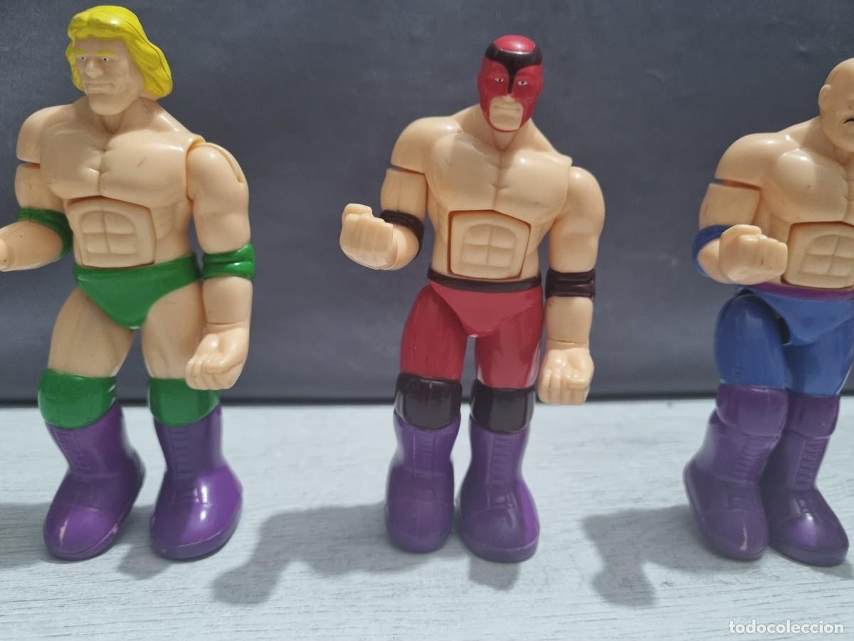 Figuras y mu&ntilde;ecos Pressing Catch: Lote de 4 luchadores tipo pressing catch - Foto 5