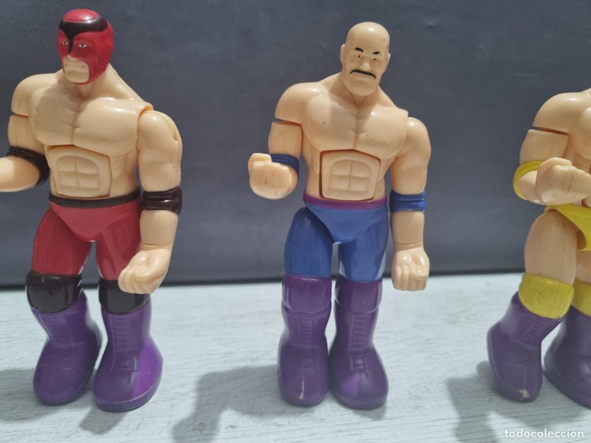 Figuras y mu&ntilde;ecos Pressing Catch: Lote de 4 luchadores tipo pressing catch - Foto 6