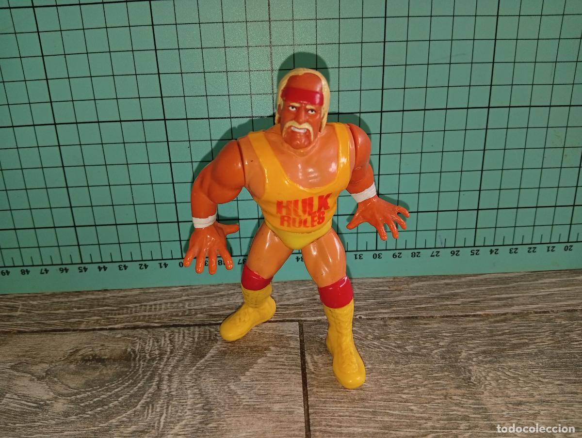 Figuras e Bonecos Pressing Catch: Figura mu&ntilde;eco WWF 1990 Titan Sports Pressing catch Hulk Hogan Wrestling Golpe certero