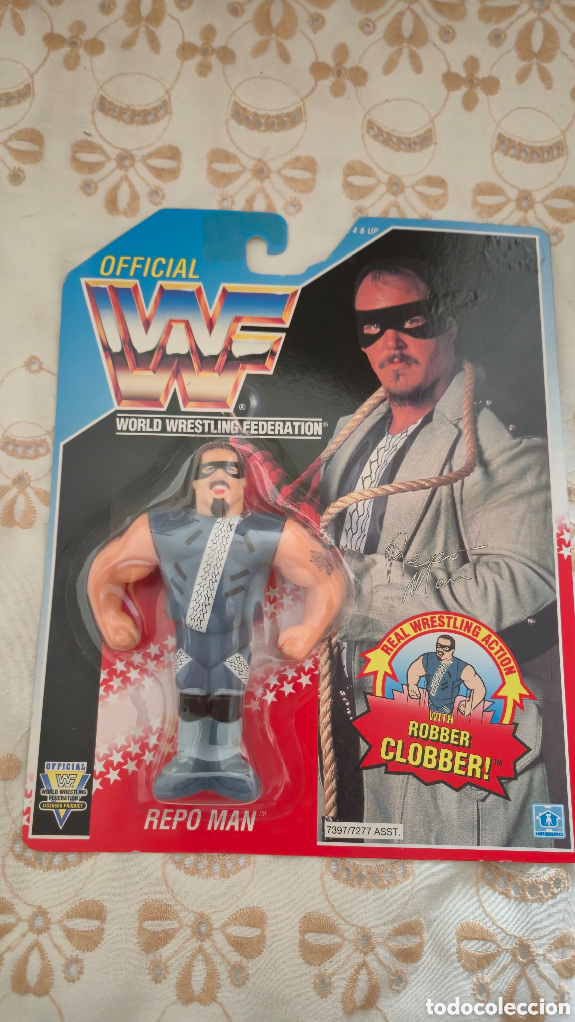 Figuras y Mu&ntilde;ecos Pressing Catch: Figura de luchador de pressing catch en su blister: Repo Man Hasbro A&ntilde;os 90 wwe wwf. &Eacute;poca Motu, Gij