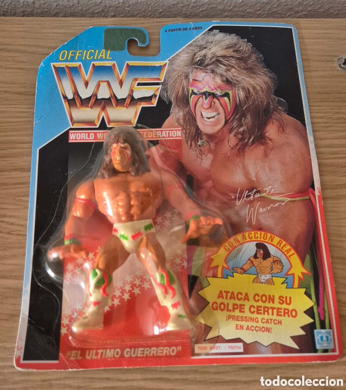 Figuras y Mu&ntilde;ecos Pressing Catch: Figura de luchador de pressing catch en su blister: Ultimate warrior Hasbro A&ntilde;os 90 wwe wwf. &Eacute;poca