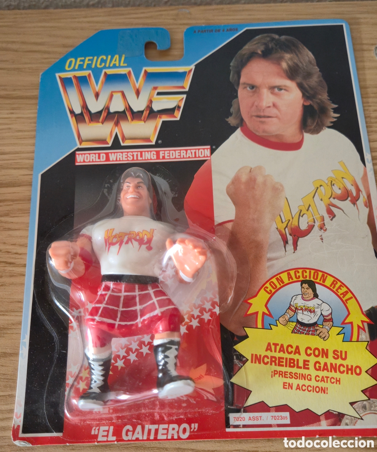 Figuras y Mu&ntilde;ecos Pressing Catch: Figura de luchador de pressing catch en su blister: Roddy Pipper Hasbro A&ntilde;os 90 wwe wwf. &Eacute;poca Motu,