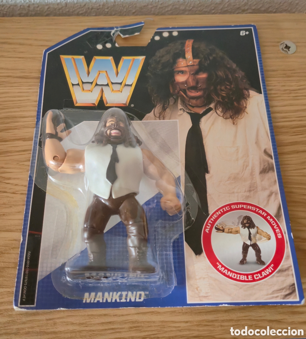 Figuras y Mu&ntilde;ecos Pressing Catch: Figura de luchador de pressing catch Mankind en blister Retro de Mattel wwe wwf. Tipo colecci&oacute;n Motu