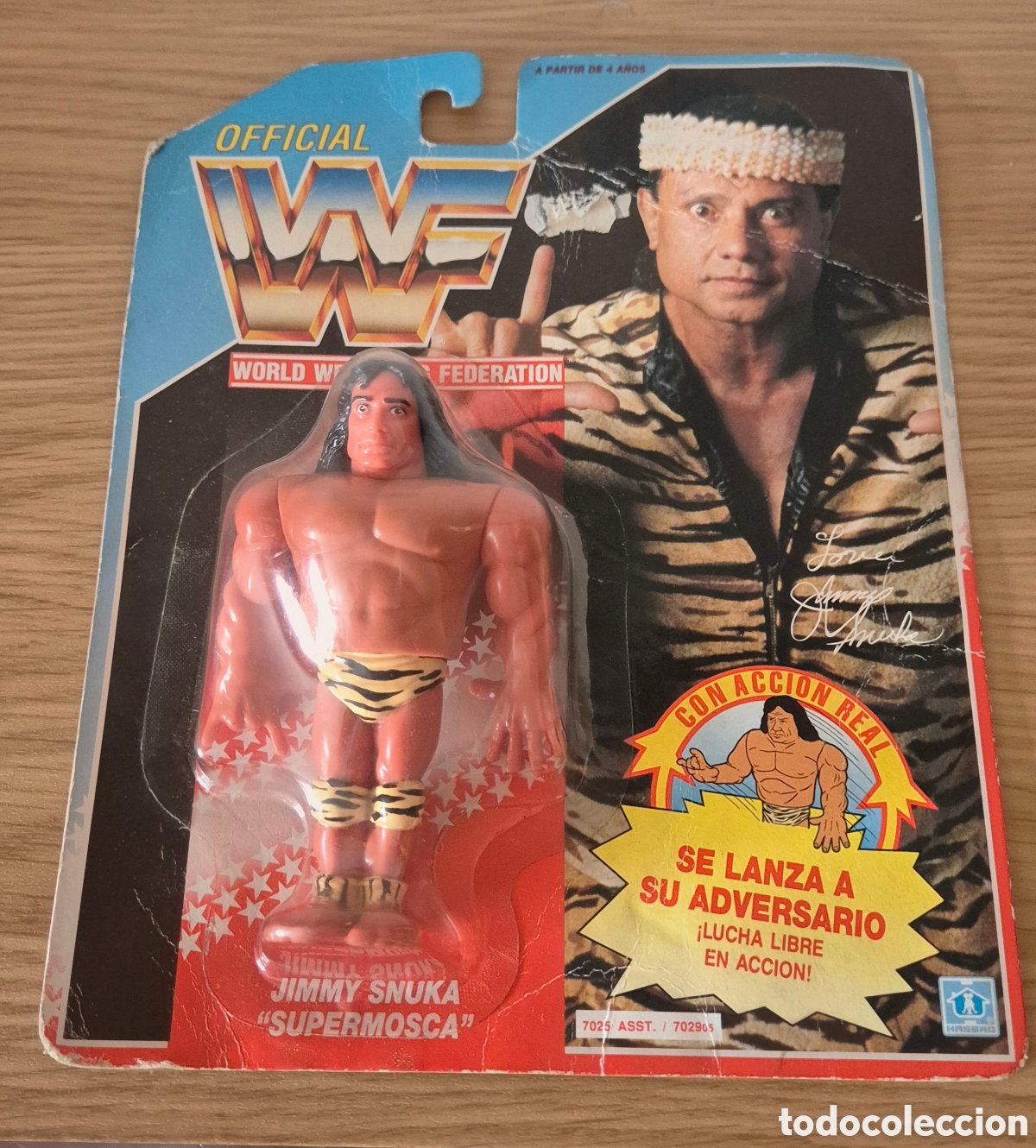 Figuras y Mu&ntilde;ecos Pressing Catch: Figura de luchador de pressing catch en blister: Jimmy Snuka Hasbro A&ntilde;os 90 wwe wwf. &Eacute;poca Motu, Gij