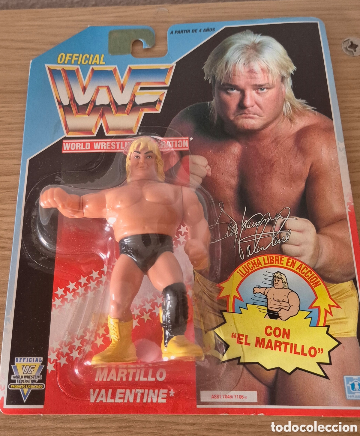 Figuras y Mu&ntilde;ecos Pressing Catch: Figura de luchador de pressing catch en blister: Martillo Valentine Hasbro A&ntilde;os 90 wwe wwf. &Eacute;poca Mo