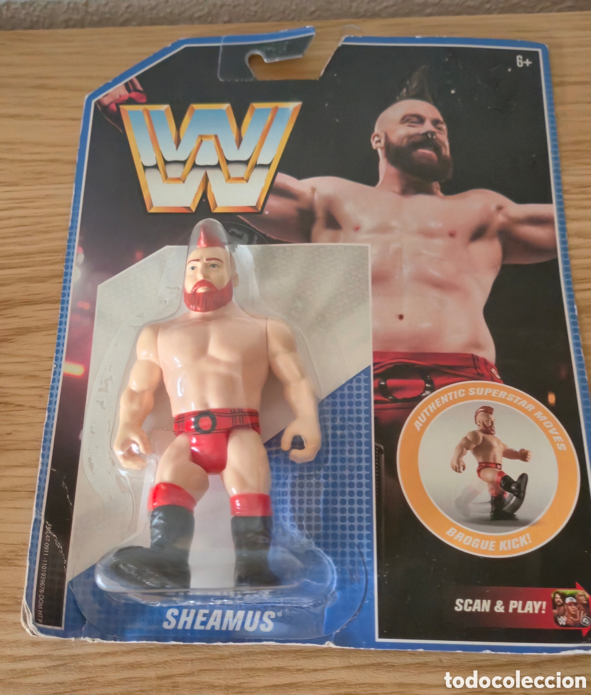 Figuras y Mu&ntilde;ecos Pressing Catch: Figura de luchador de pressing catch Sheamus en blister Retro de Mattel wwe wwf. Tipo colecci&oacute;n Motu