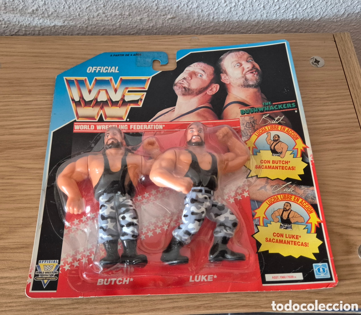 Figuras y Mu&ntilde;ecos Pressing Catch: Figura de luchadores de pressing catch: Bushwackers Hasbro A&ntilde;os 90 wwe wwf. &Eacute;poca Motu, Gijoe, Drago