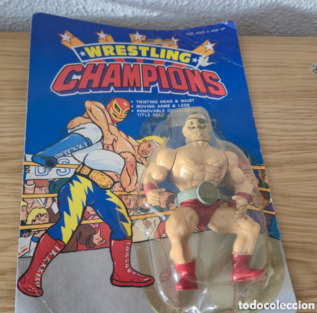 Figuras y Mu&ntilde;ecos Pressing Catch: Figura de luchador de pressing catch bootleg Iron Sheik A&ntilde;os 90 wrestling champios wwe wwf