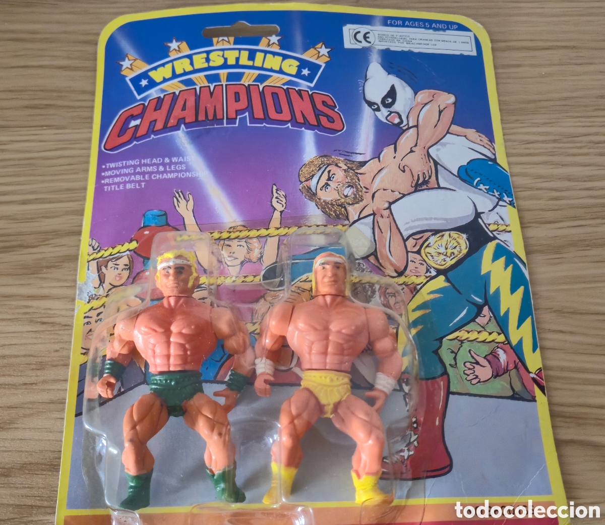 Figuras y Mu&ntilde;ecos Pressing Catch: Figura de luchadores de pressing catch bootleg Hulk Hogan peque&ntilde;os A&ntilde;os 90 wrestling champios wwe w