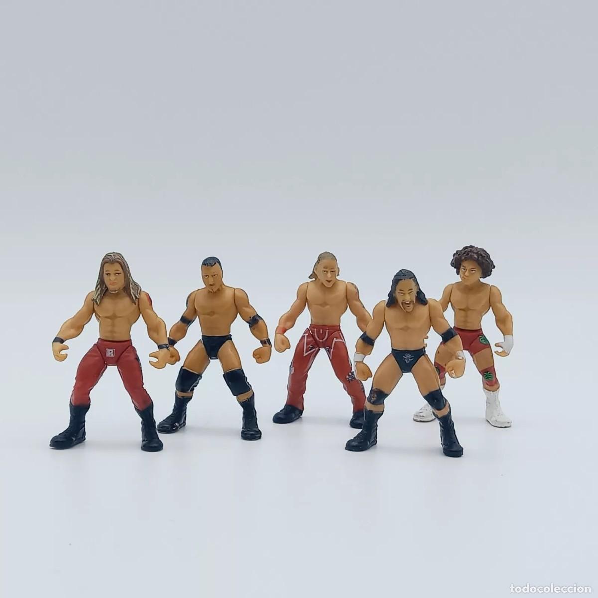 Figuras e Bonecos Pressing Catch: Lot 5 Mini Action Figures WWE WWF Wrestling 2006 Jakks Pacific micro agression mu&ntilde;ecos lucha libre