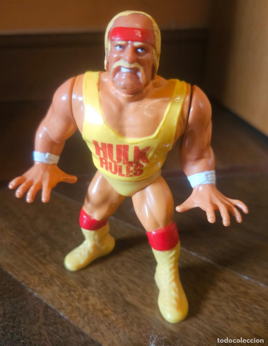 Figuras y Mu&ntilde;ecos Pressing Catch: Hulk Hogan - Hulk Rules golpe certero - Pressing Catch WWF Titan Sports 1990 - buen estado