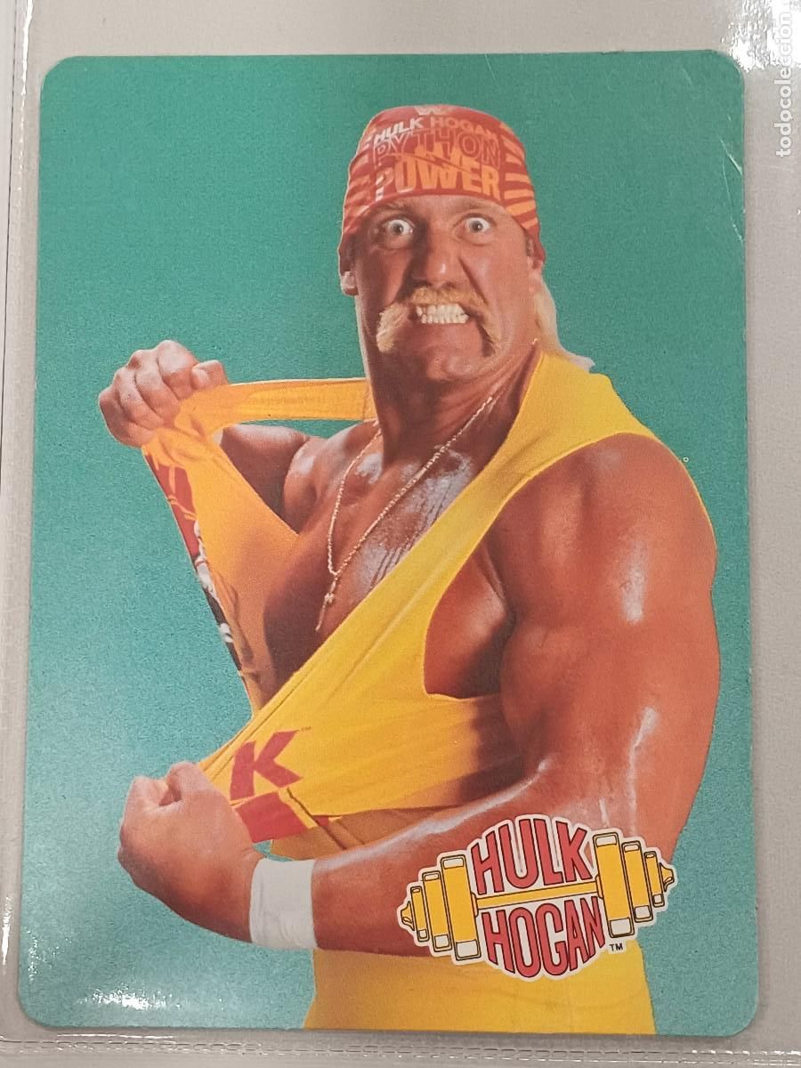 Figuras y Mu&ntilde;ecos Pressing Catch: HULK HOGAN/WWF/TARJETA-CARTA.