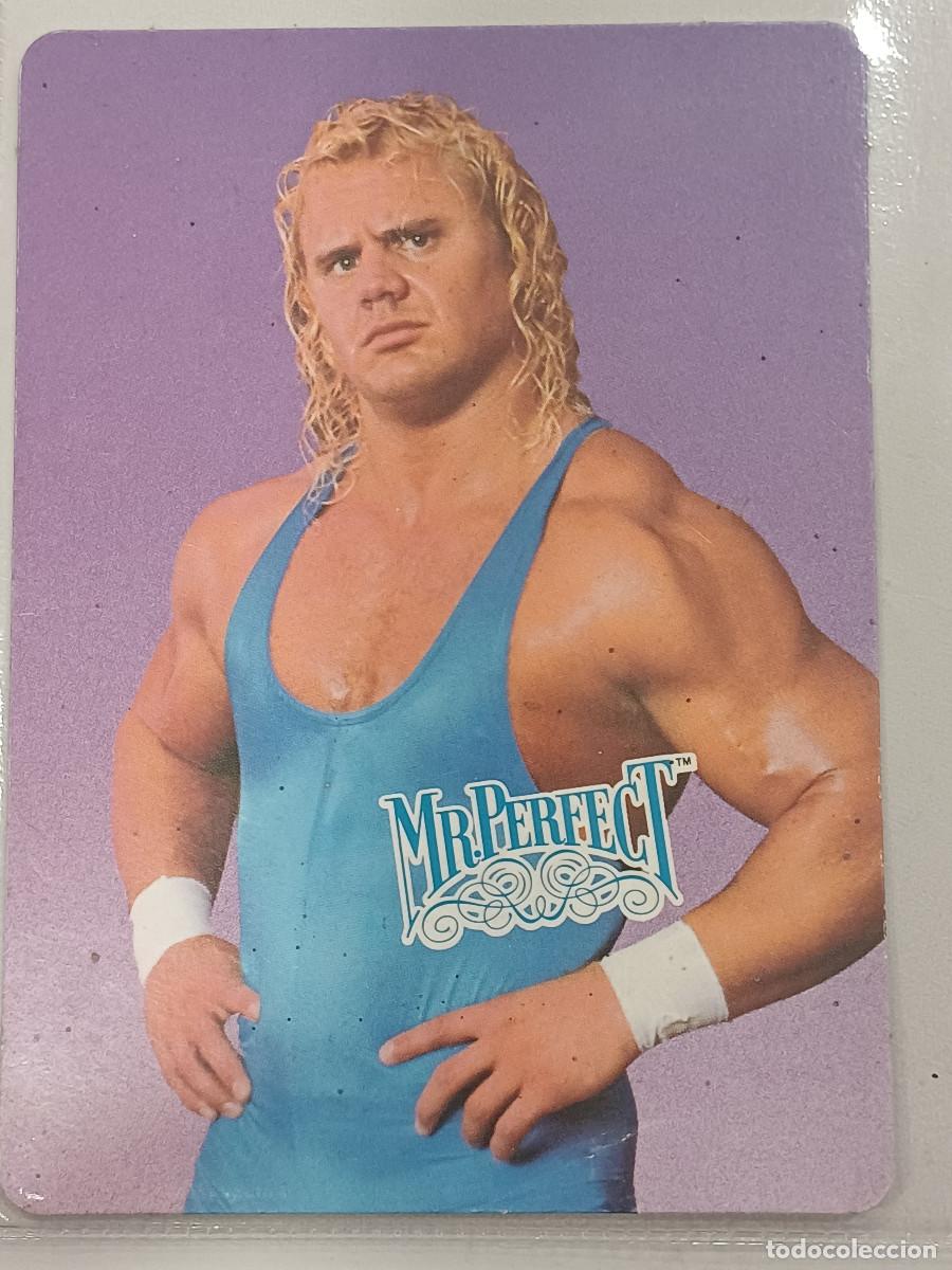 Figuras y Mu&ntilde;ecos Pressing Catch: MR PERFECT/WWF/TARJETA-CARTA.
