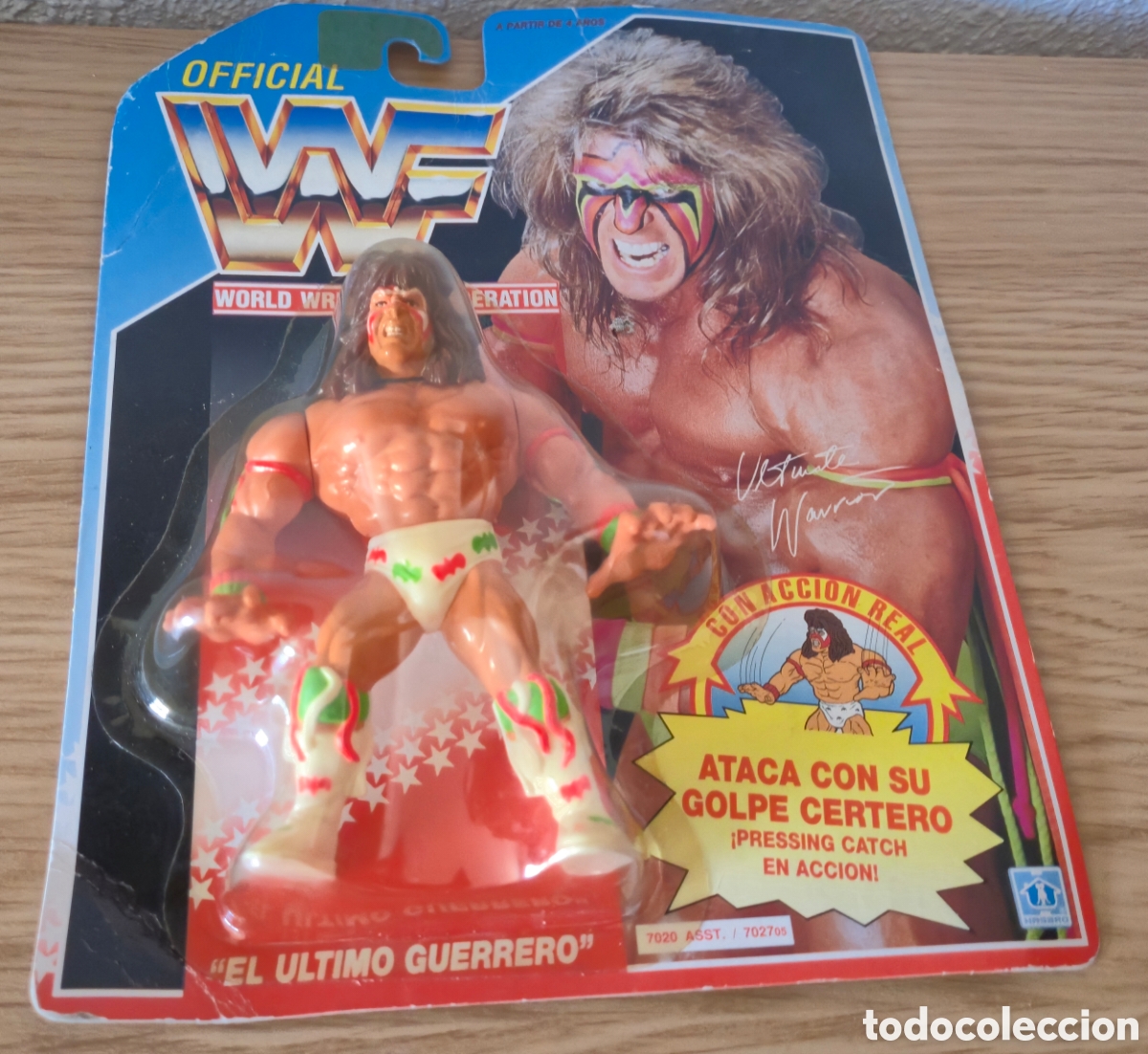 Figuras y Mu&ntilde;ecos Pressing Catch: Figura de luchador de pressing catch en blister Ultimate warrior Hasbro A&ntilde;os 90 wwe wwf