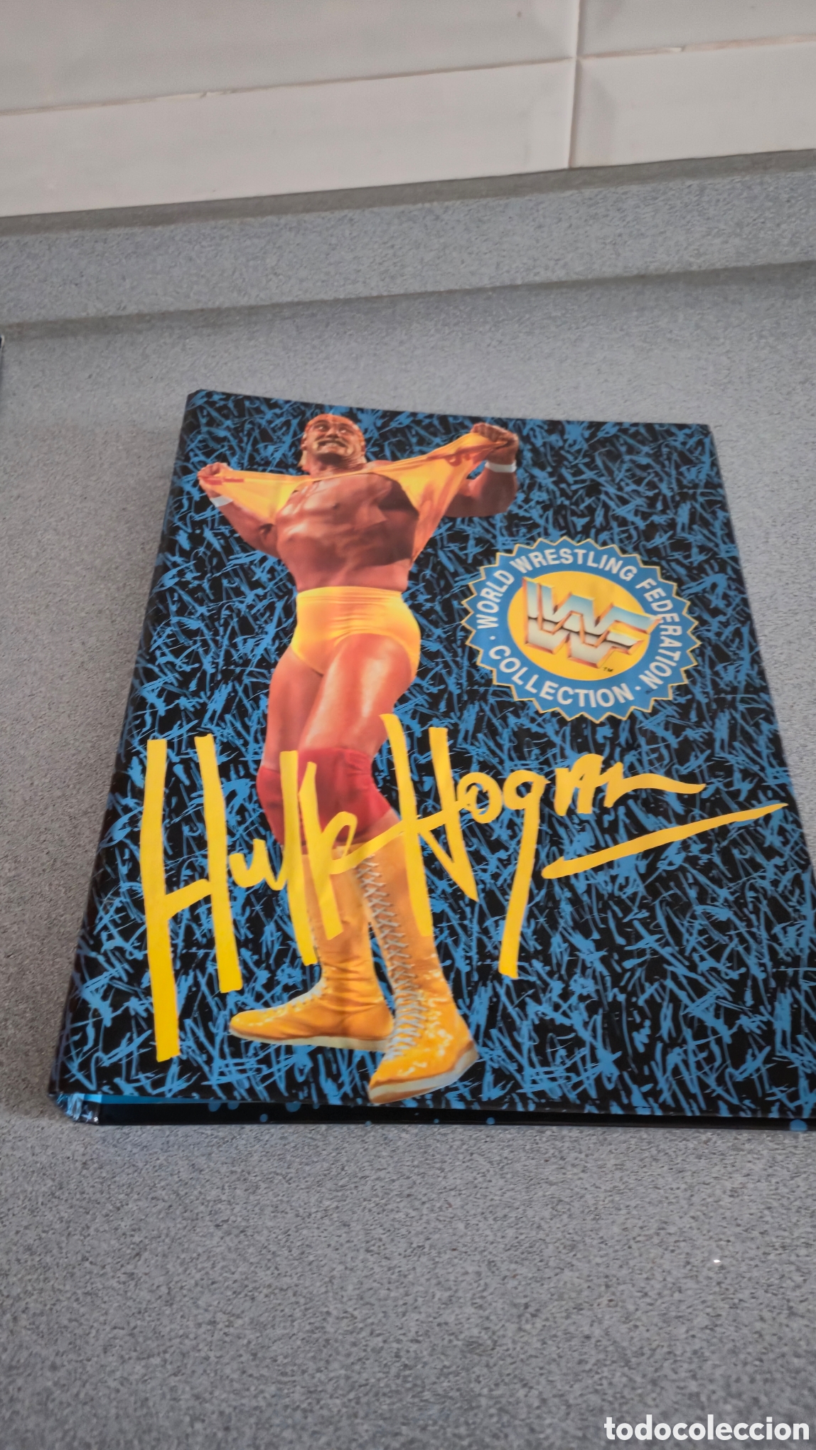 Figuras y Mu&ntilde;ecos Pressing Catch: Antigua carpeta de catch Hulk Hogan wwe wwf wwe A&ntilde;os 90