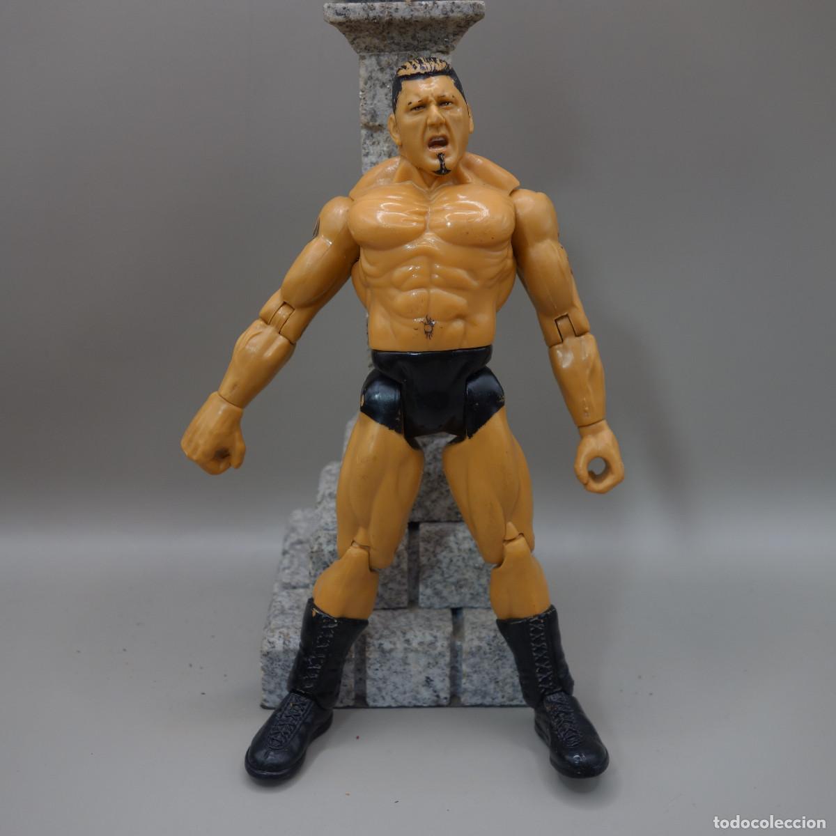 Figuras y mu&ntilde;ecos Pressing Catch: FIGURA PRESSING CATCH WWE DAVE BATISTA THE ANIMAL TITAN TRON 1999 JAKK PACIFICS