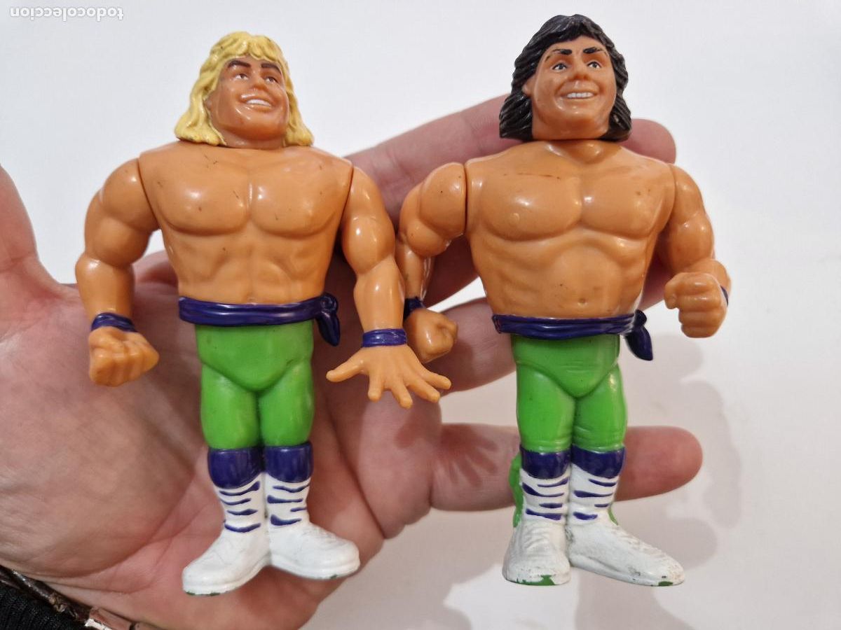 Figuras y mu&ntilde;ecos Pressing Catch: 2 Figuras mu&ntilde;ecos WWF 1991 Pressing catch Series The Rockers Marty y Shawn lucha libre americana