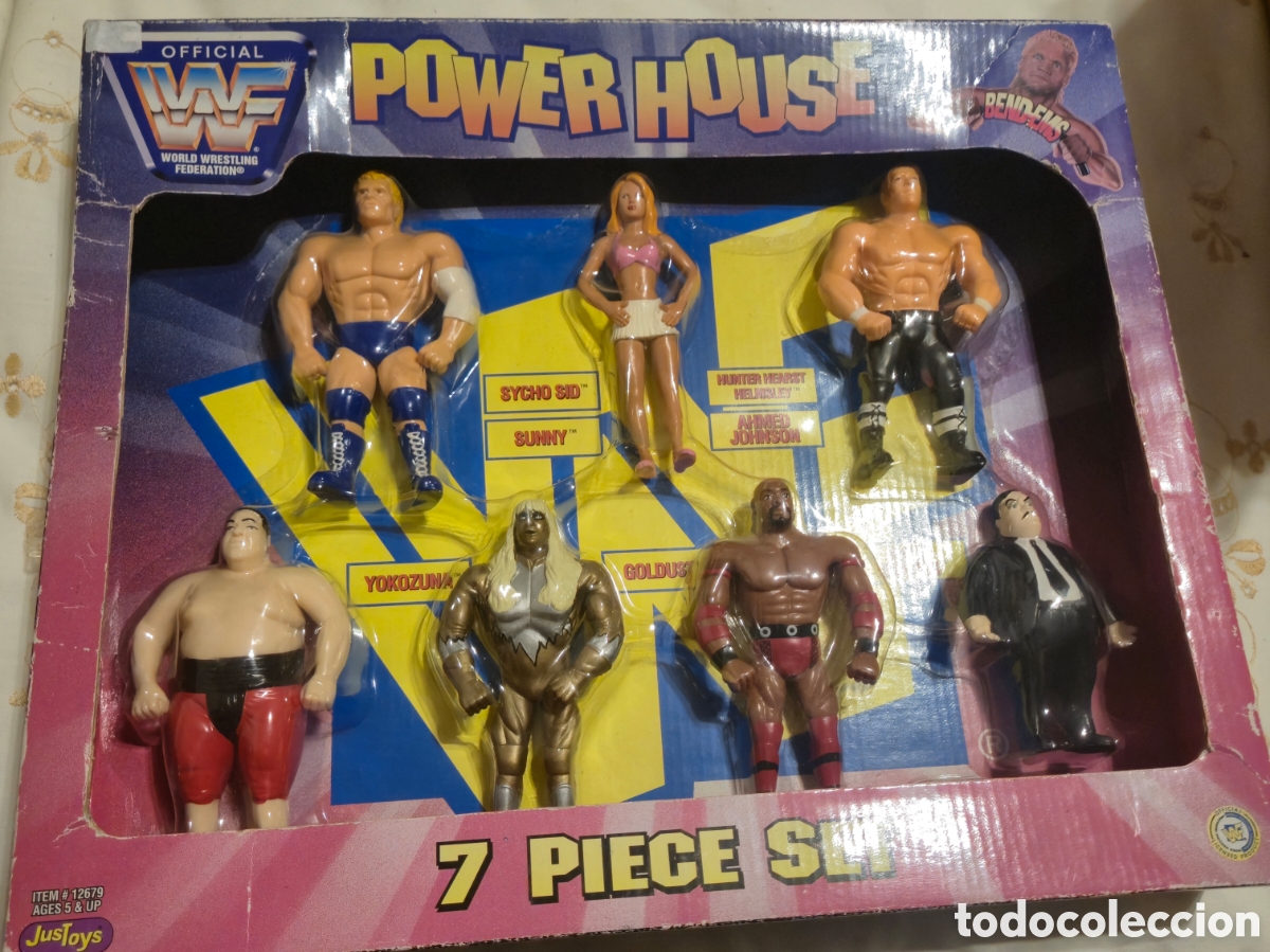 Figuras y mu&ntilde;ecos Pressing Catch: Antigua caja de luchadores wwe wwf catch Yokozuna, Paul Bearer, Syd, Sunny, Goldust, Triple H y Ahme
