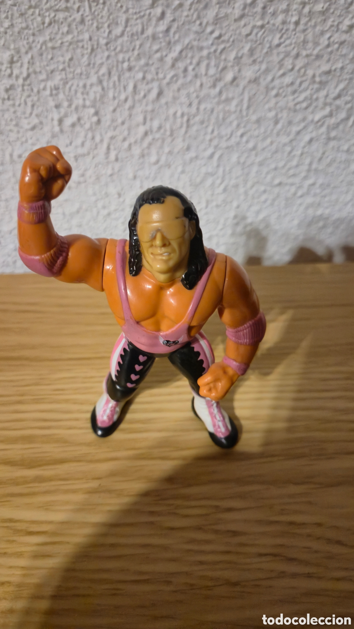 Figurines et Jouets Pressing Catch: Figura luchador Hasbro a&ntilde;os 90. Bret Hart. wwf wrestler wrestling wwe cara en mal estado