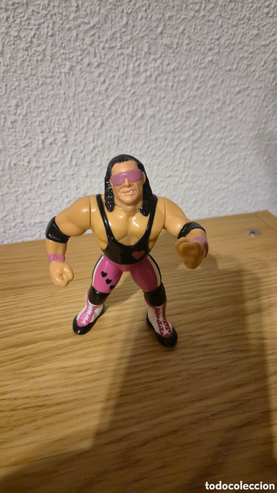 Figurines et Jouets Pressing Catch: Figura luchador Hasbro a&ntilde;os 90. Bret Hart. wwf wrestler wrestling wwe Acci&oacute;n funciona