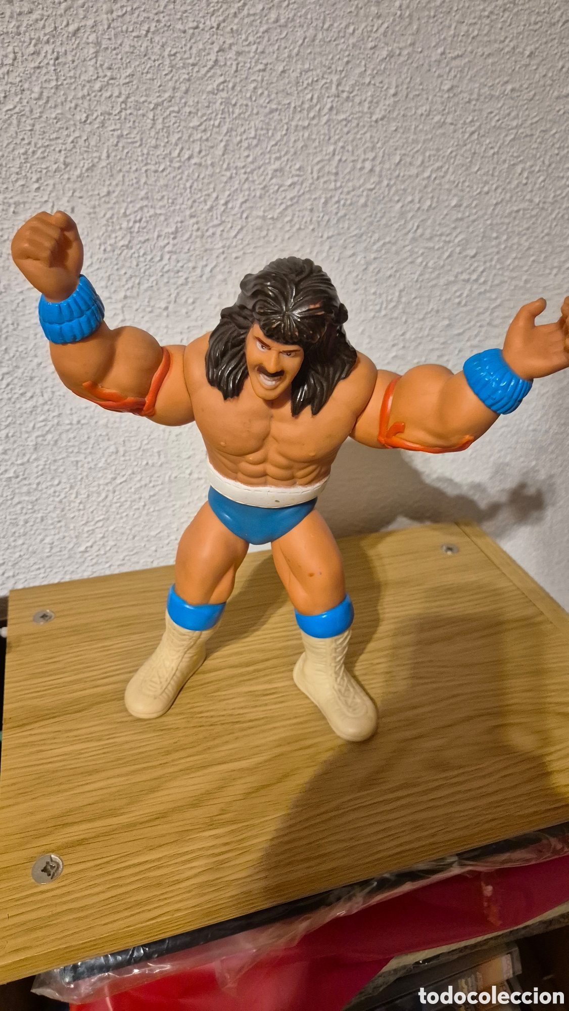 Figuras y mu&ntilde;ecos Pressing Catch: Figura grande bootleg de Ultimate Warrior luchador con bigote. Wwe wwf wrestler wrestling