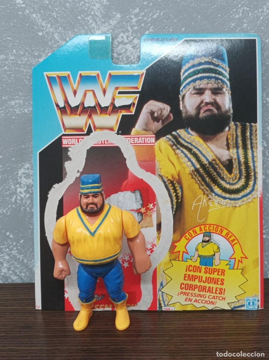Figuras y mu&ntilde;ecos Pressing Catch: figura de accion +card pressing catch wwf akeem recio vintage a&ntilde;os 80