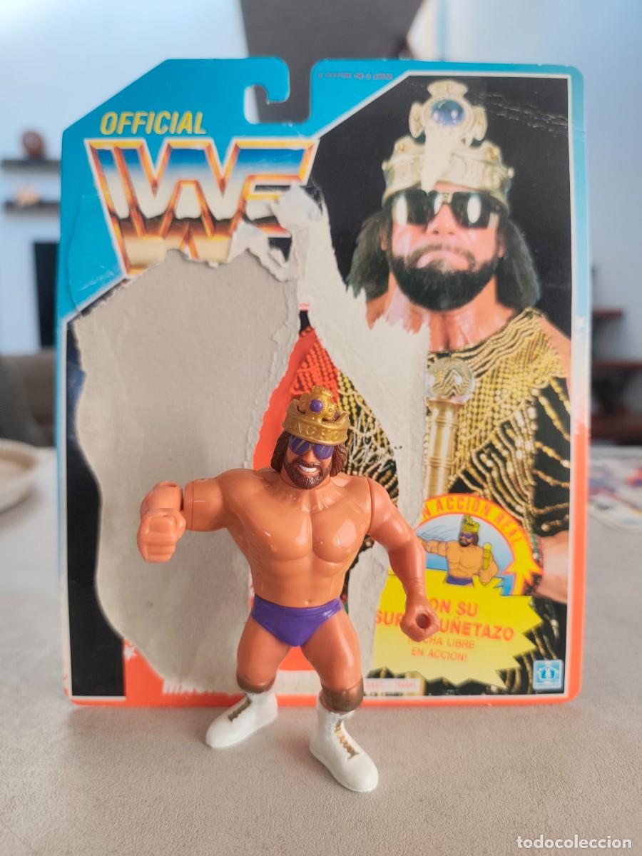 Figuras y mu&ntilde;ecos Pressing Catch: figura de accion +card pressing catch wwf macho king vintage a&ntilde;os 80