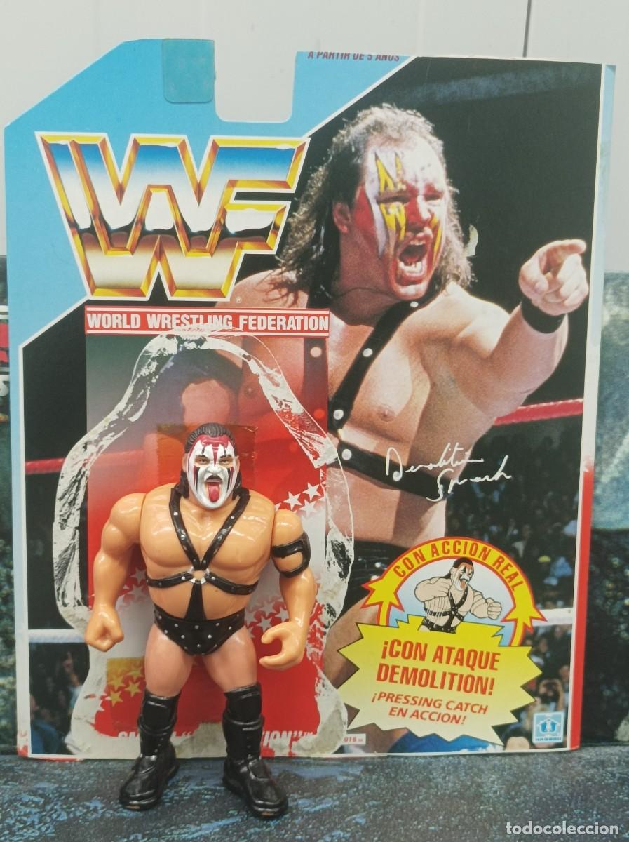 Figuras y mu&ntilde;ecos Pressing Catch: figura de accion +card pressing catch wwf smash demolition vintage a&ntilde;os 80