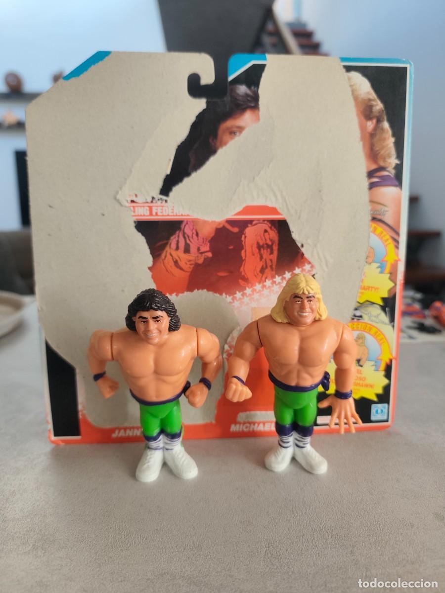 Figuras y mu&ntilde;ecos Pressing Catch: figuras de accion +card pressing catch wwf rockeros vintage a&ntilde;os 80