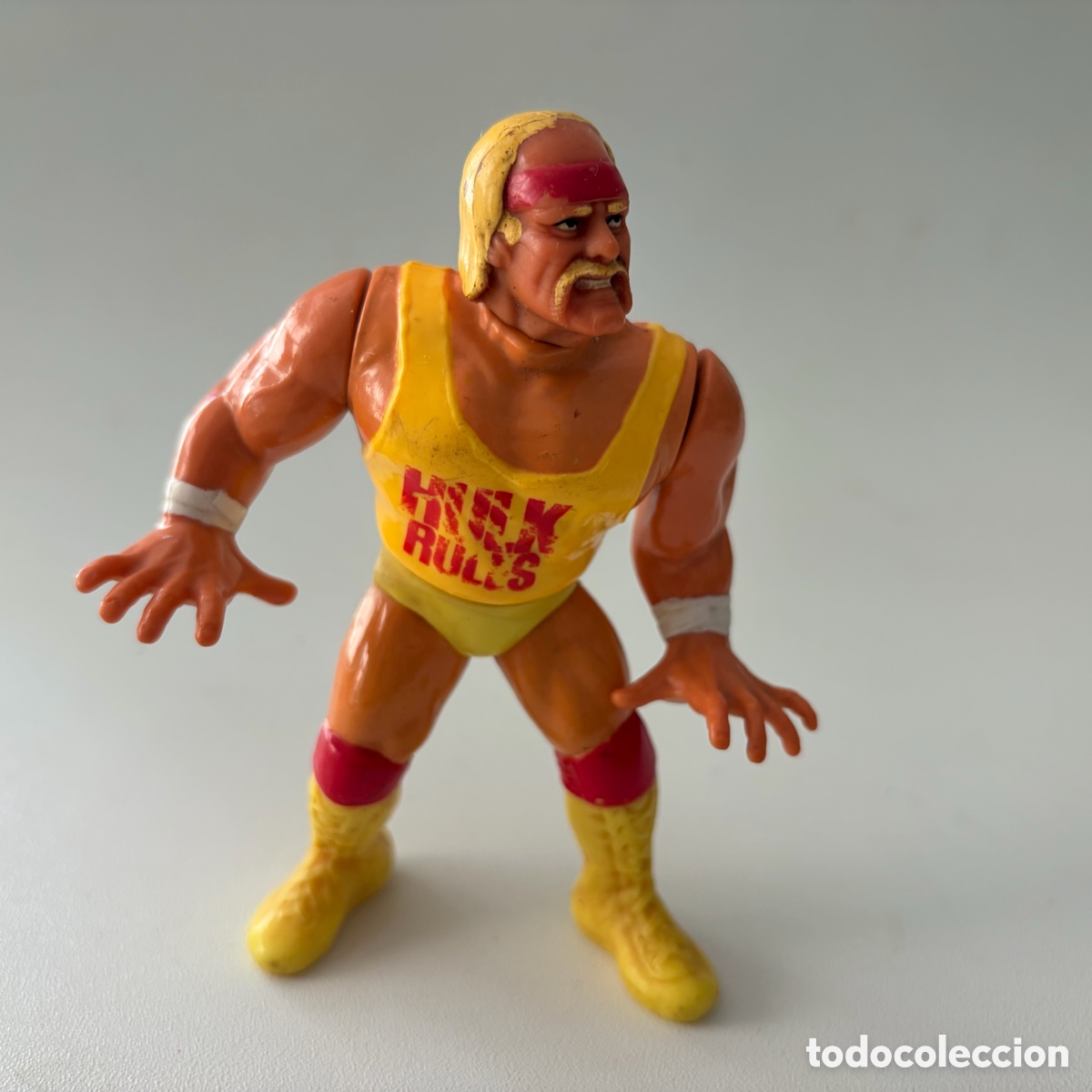 Figuras y mu&ntilde;ecos Pressing Catch: Figura mu&ntilde;eco WWF 1990 Titan Sport catch Hulk Hogan Wrestling