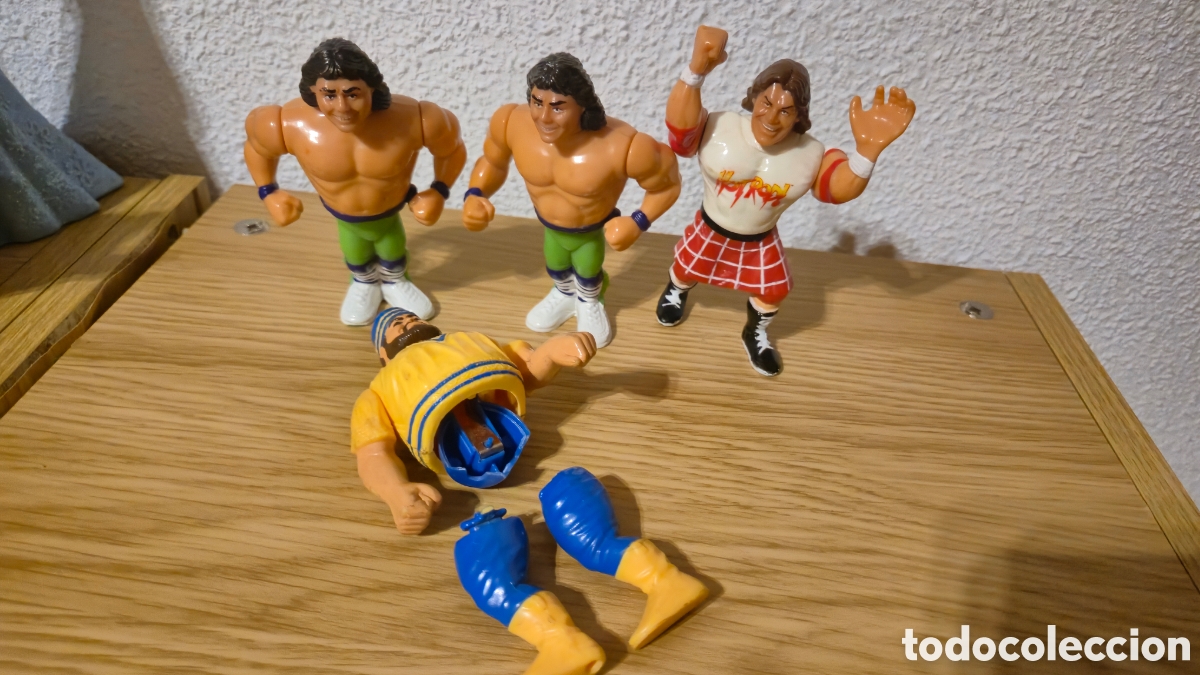 Figuras y mu&ntilde;ecos Pressing Catch: Lote de 3 figuras completas y 1 con las piernas separadas de regalo Janetty, Pipper, etc. A&ntilde;os 90.