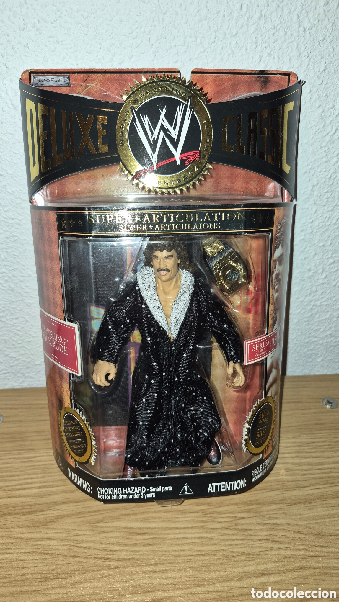 Figuras y mu&ntilde;ecos Pressing Catch: Antigua figura de catch Ric Rude Wwe Deluxe. 2008. Jakks Pacific