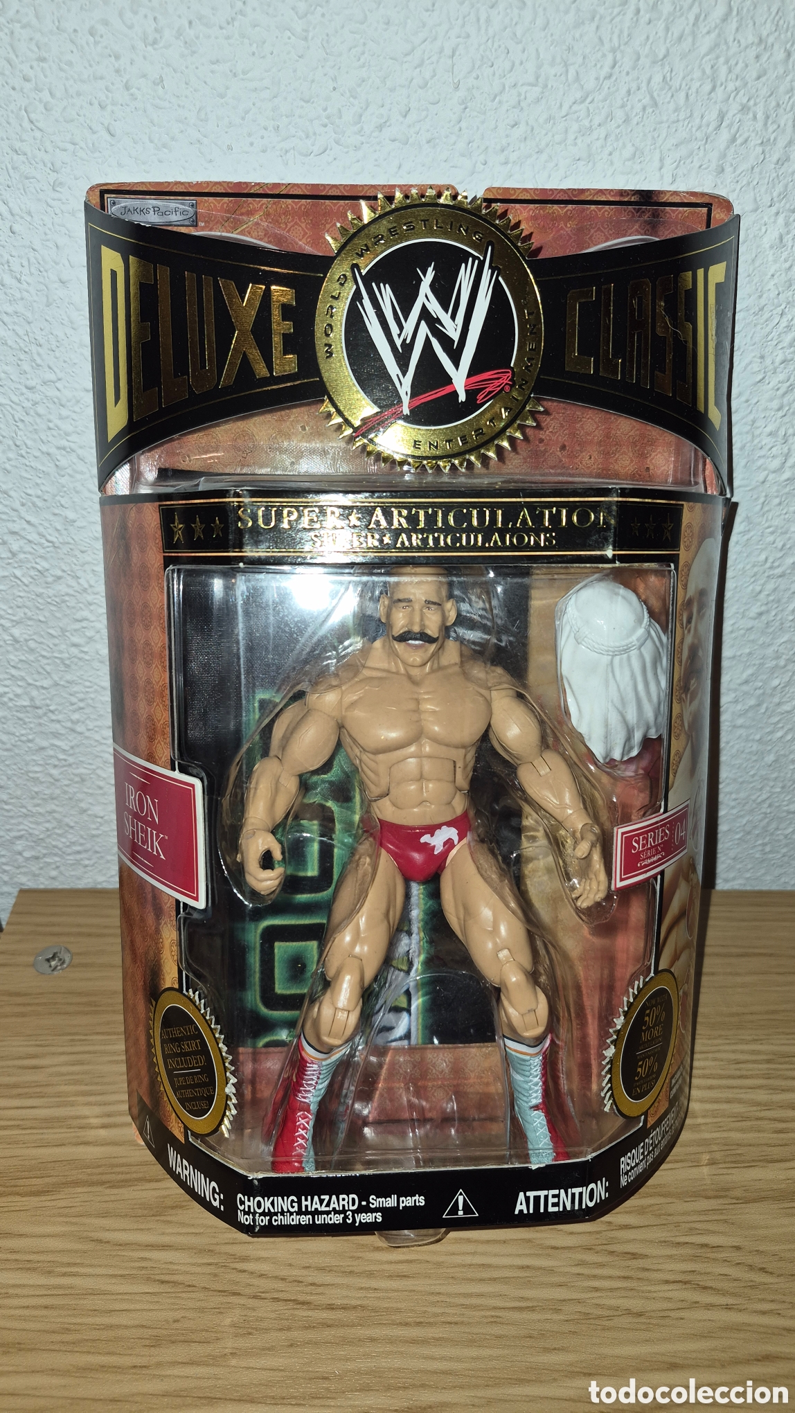Figuras y mu&ntilde;ecos Pressing Catch: Antigua figura de catch Iron Sheik Wwe Deluxe. 2008. Jakks Pacific wrestling wwf