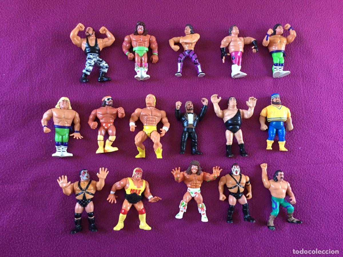 Figuras y mu&ntilde;ecos Pressing Catch: 16 LUCHADORES DE PRESSING CATCH - WWF - WWE - TITAN SPORTS - HASBRO - A&Ntilde;OS 90 WWF - Wrestling