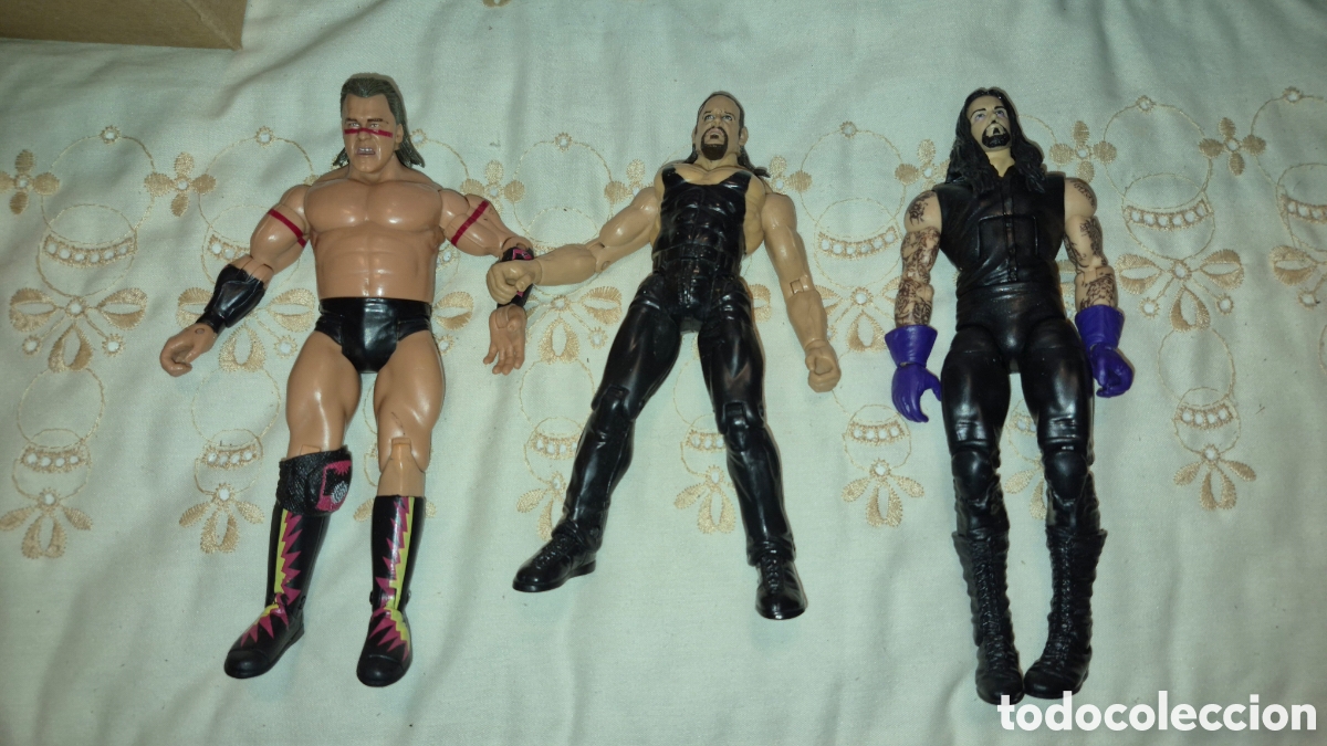 Figuras y mu&ntilde;ecos Pressing Catch: 3 figuras luchadores catch Undertaker y Tatanka wwe wwf wrestler wrestling