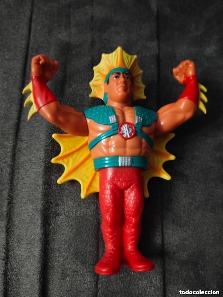 Figuras e Bonecos Pressing Catch: Figura Pressing Catch : The Dragon Steamboat con acesorio alas , Serie 4 (Hasbro, 1991)(B)