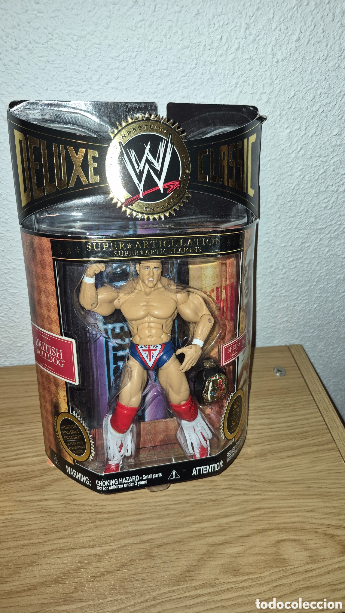 Figuras y mu&ntilde;ecos Pressing Catch: Antigua figura de catch British Bulldog Wwe Deluxe. 2008. Jakks Pacific