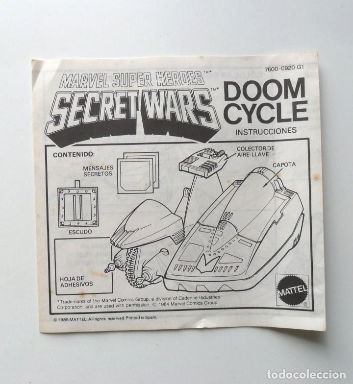 Figuras y Muñecos Secret Wars: MARVEL SECRET WARS DOOM CYCLE MATTEL FRANCE 1984 - Foto 3 - 282487748