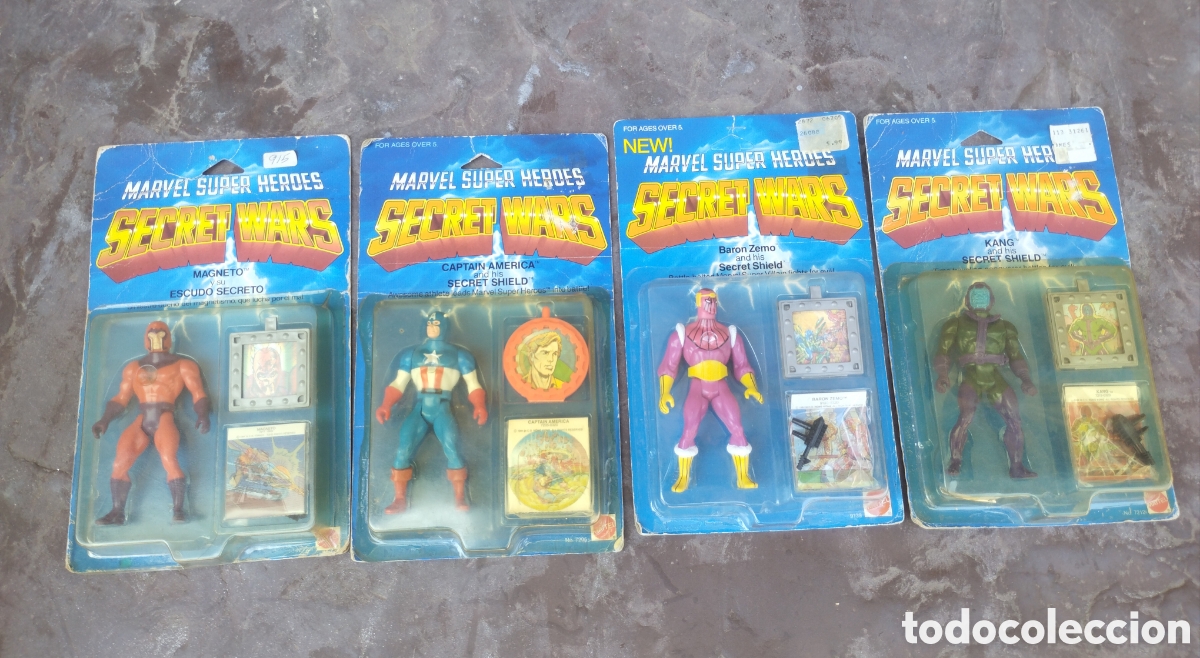 Figuras y mu&ntilde;ecos Secret Wars: Lotazo bl&iacute;sters secret wars Marvel vintage original a&ntilde;os 80 mattel bar&oacute;n zemo kang c.america magneto